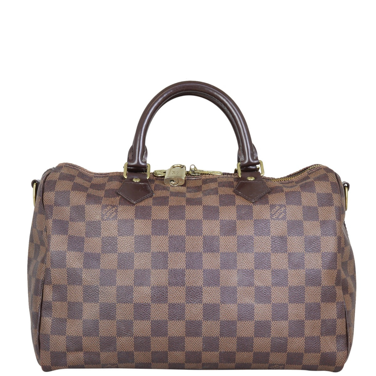 Louis Vuitton Speedy 30 Bandouliere Damier Ebene Front