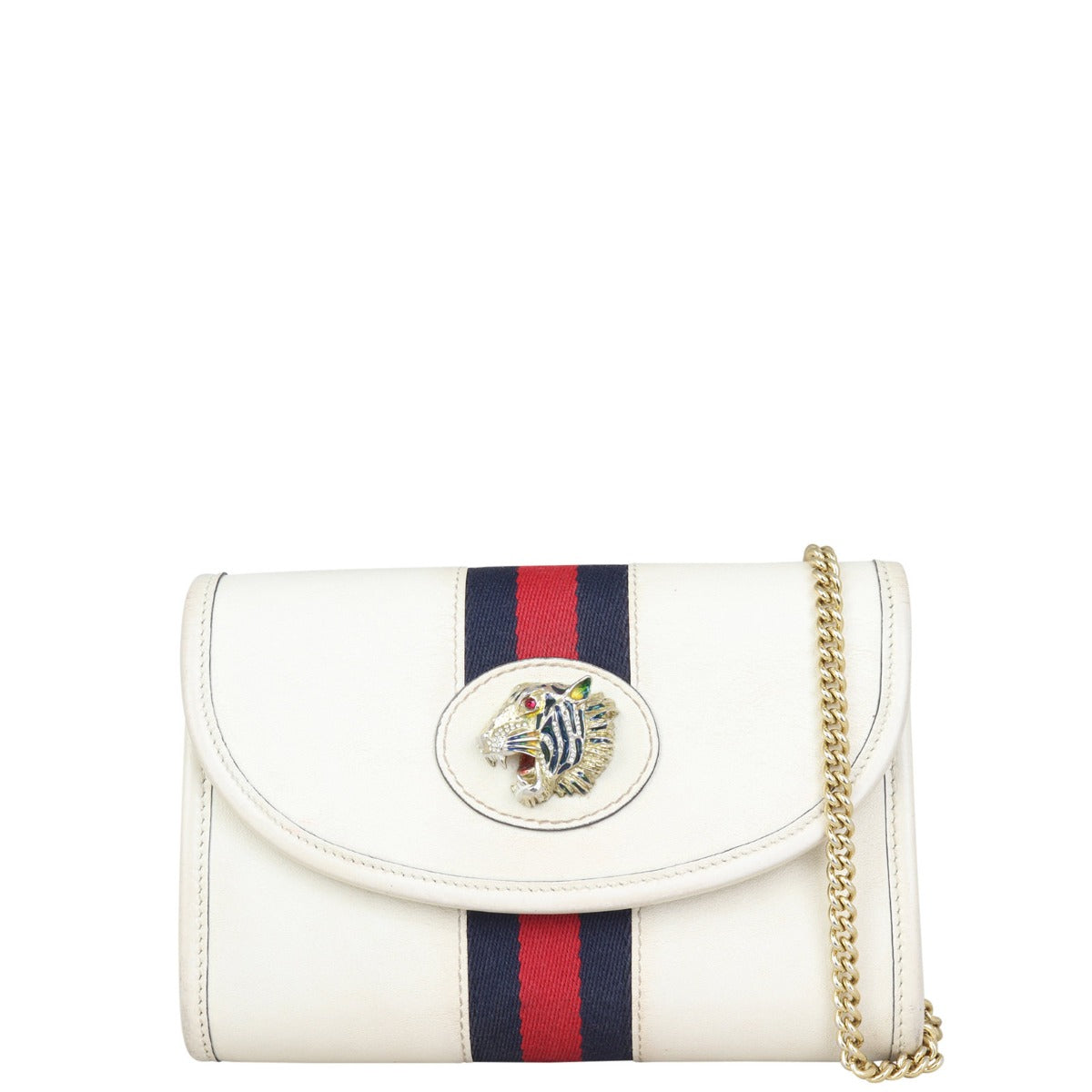 Gucci Rajah Mini Shoulder Bag Front with Strap