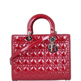Dior Lady Dior Large Patent Front with Strap