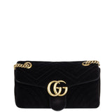 Gucci GG Marmont Mini Velvet Shoulder Bag Front