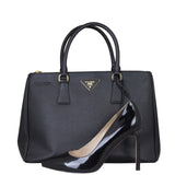 Prada Saffiano Lux Galleria Double Zip Tote Medium Shoe