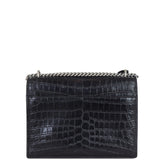 Saint Laurent Sunset Medium Croc-Embossed Back