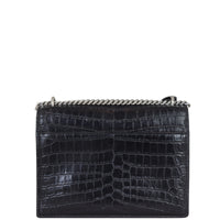 Saint Laurent Sunset Medium Croc-Embossed Back