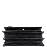 Saint Laurent Sunset Medium Croc-Embossed Base