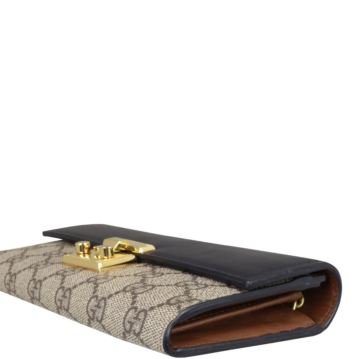 Gucci GG Supreme Continental Padlock Wallet on Chain Corner Distance