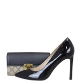 Gucci GG Supreme Continental Padlock Wallet on Chain Shoe