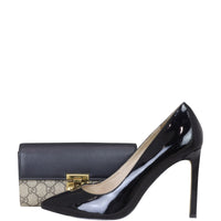 Gucci GG Supreme Continental Padlock Wallet on Chain Shoe