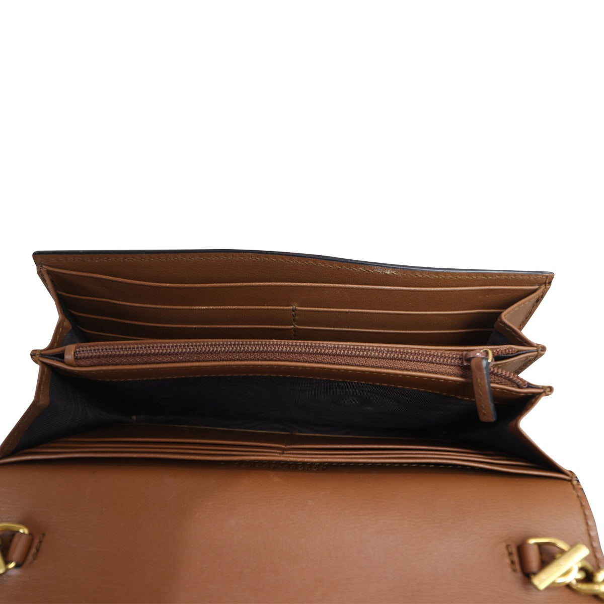 Gucci GG Supreme Continental Padlock Wallet on Chain Interior