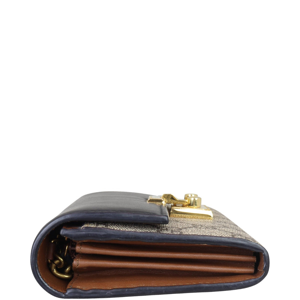 Gucci GG Supreme Continental Padlock Wallet on Chain Side