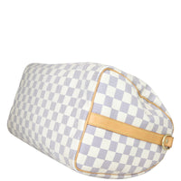 Louis Vuitton Speedy 30 Bandouliere Damier Azur Corner Closeup