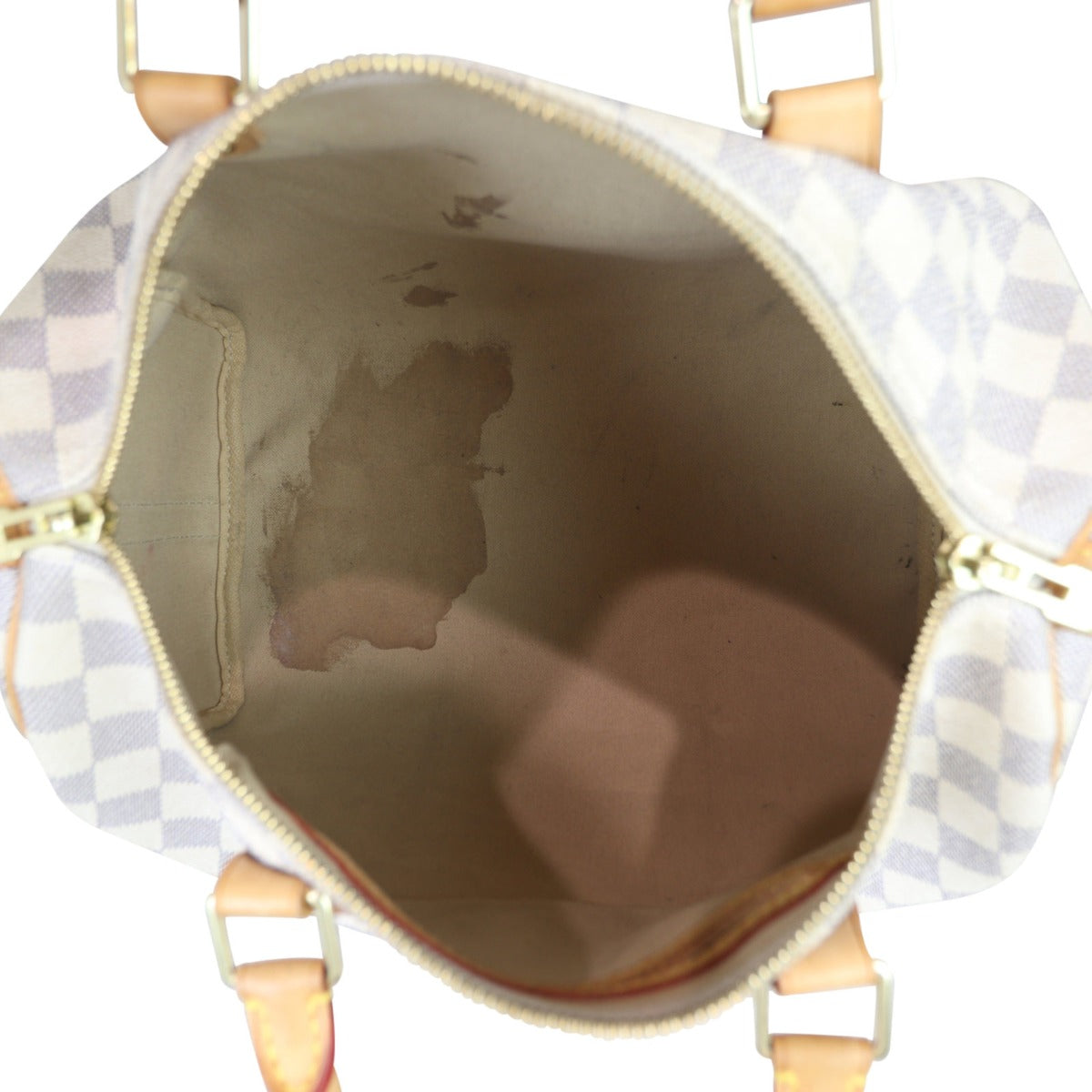 Louis Vuitton Speedy 30 Bandouliere Damier Azur Interior 