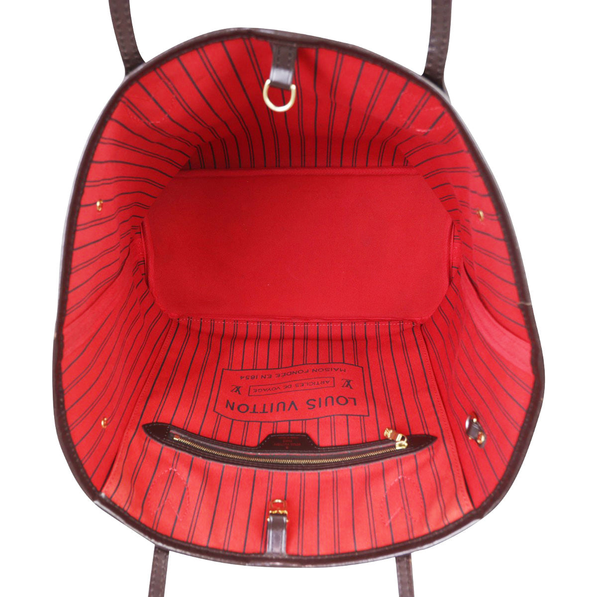 Louis Vuitton Neverfull MM Damier Ebene Interior