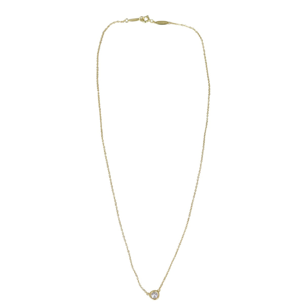 Tiffany & Co Diamonds by the Yard 18k Yellow Gold Pendant  Back