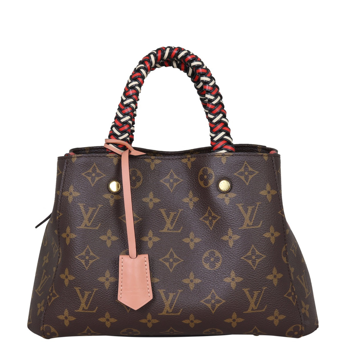Louis Vuitton Montaigne BB Braided Monogram Front