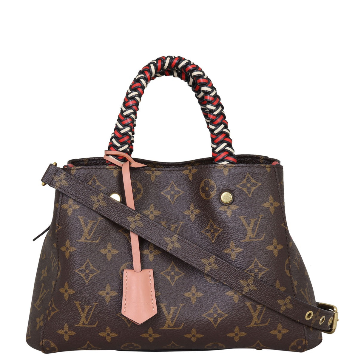 Louis Vuitton Montaigne BB Braided Monogram Front with Strap