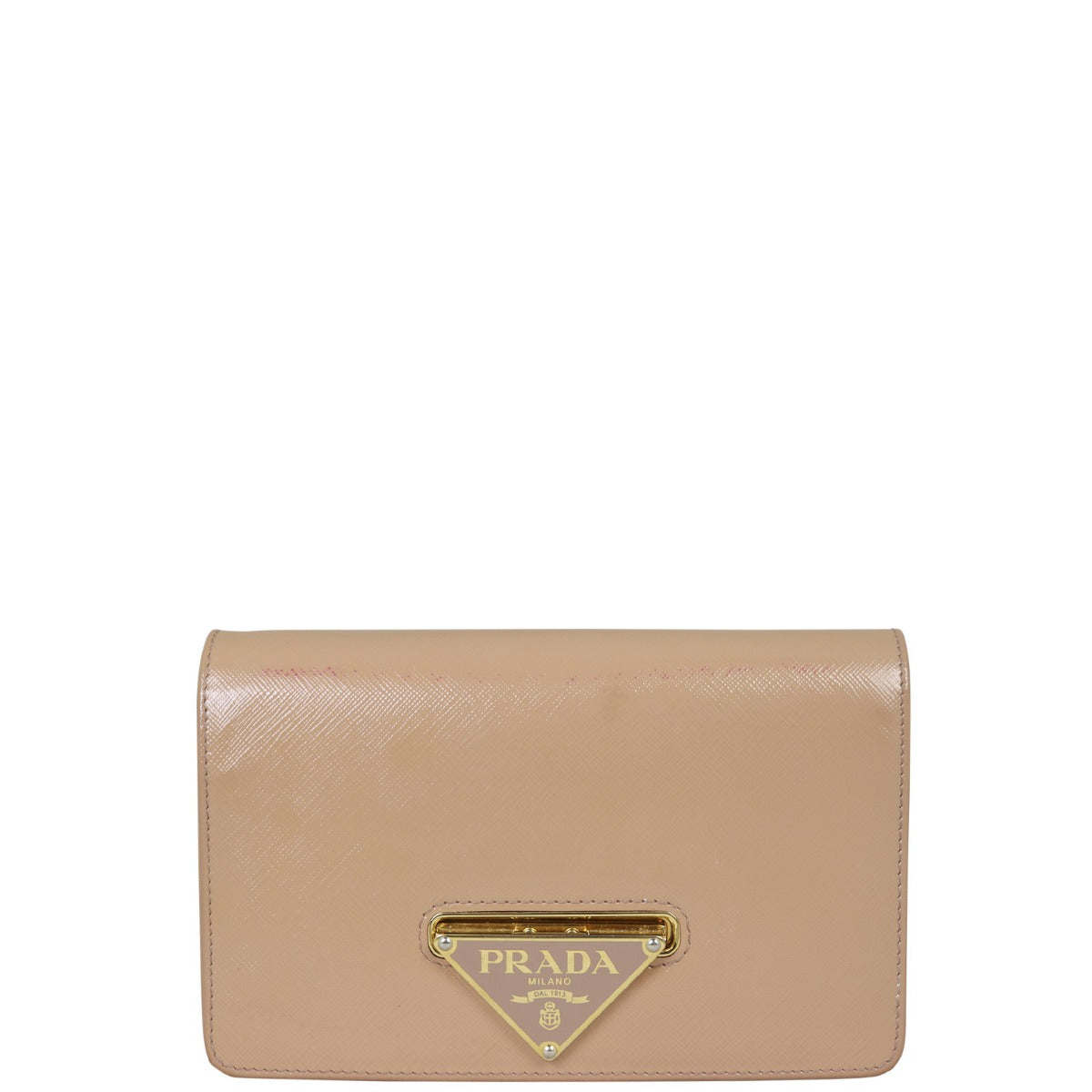 Prada Saffiano Vernice Chain Bag Front