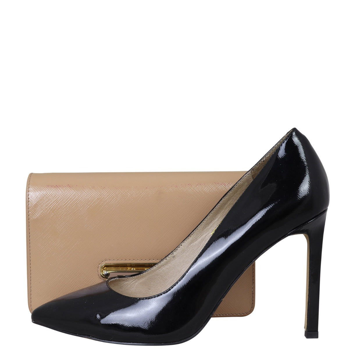 Prada Saffiano Vernice Chain Bag Shoe