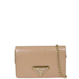 Prada Saffiano Vernice Chain Bag Front with Strap