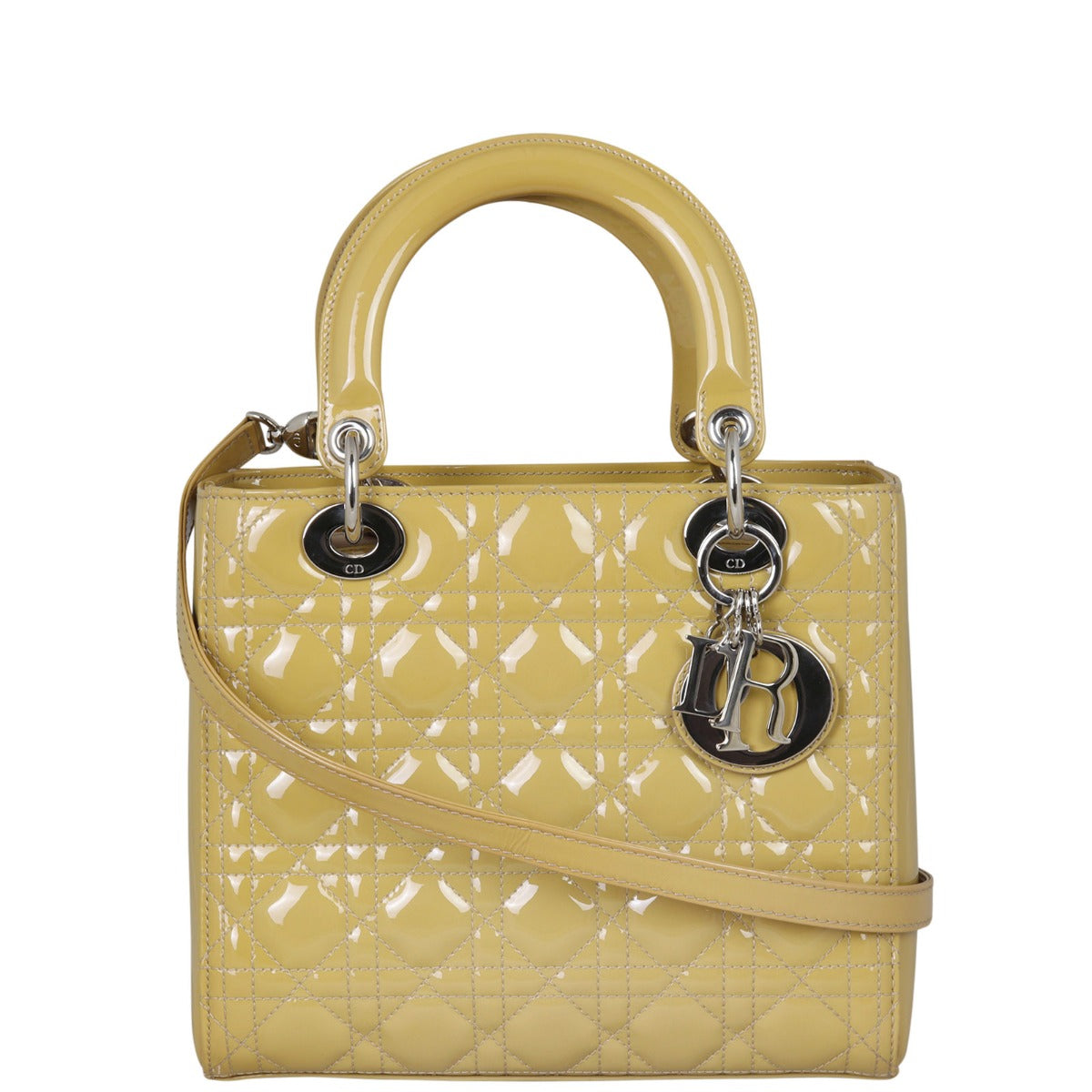 Dior Lady Dior Medium Patent Front with Strap