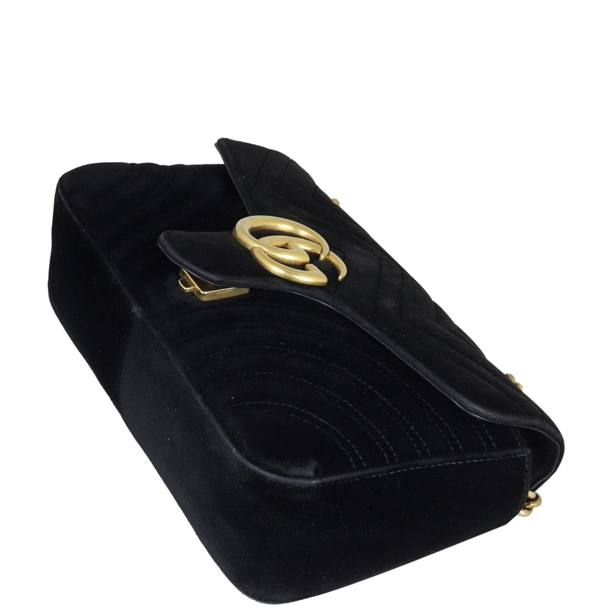 Gucci GG Marmont Small Velvet Shoulder Bag Corner Distance
