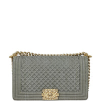 Chanel Boy Old Medium Denim Front