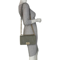 Chanel Boy Old Medium Denim Mannequin