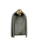 Chanel Boy Old Medium Denim Front Side