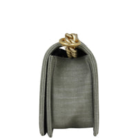 Chanel Boy Old Medium Denim Front Side