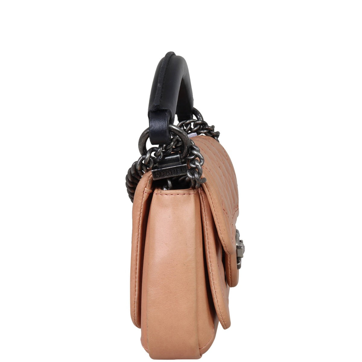 Chanel Prestige Top Handle Flap Bag Small Side