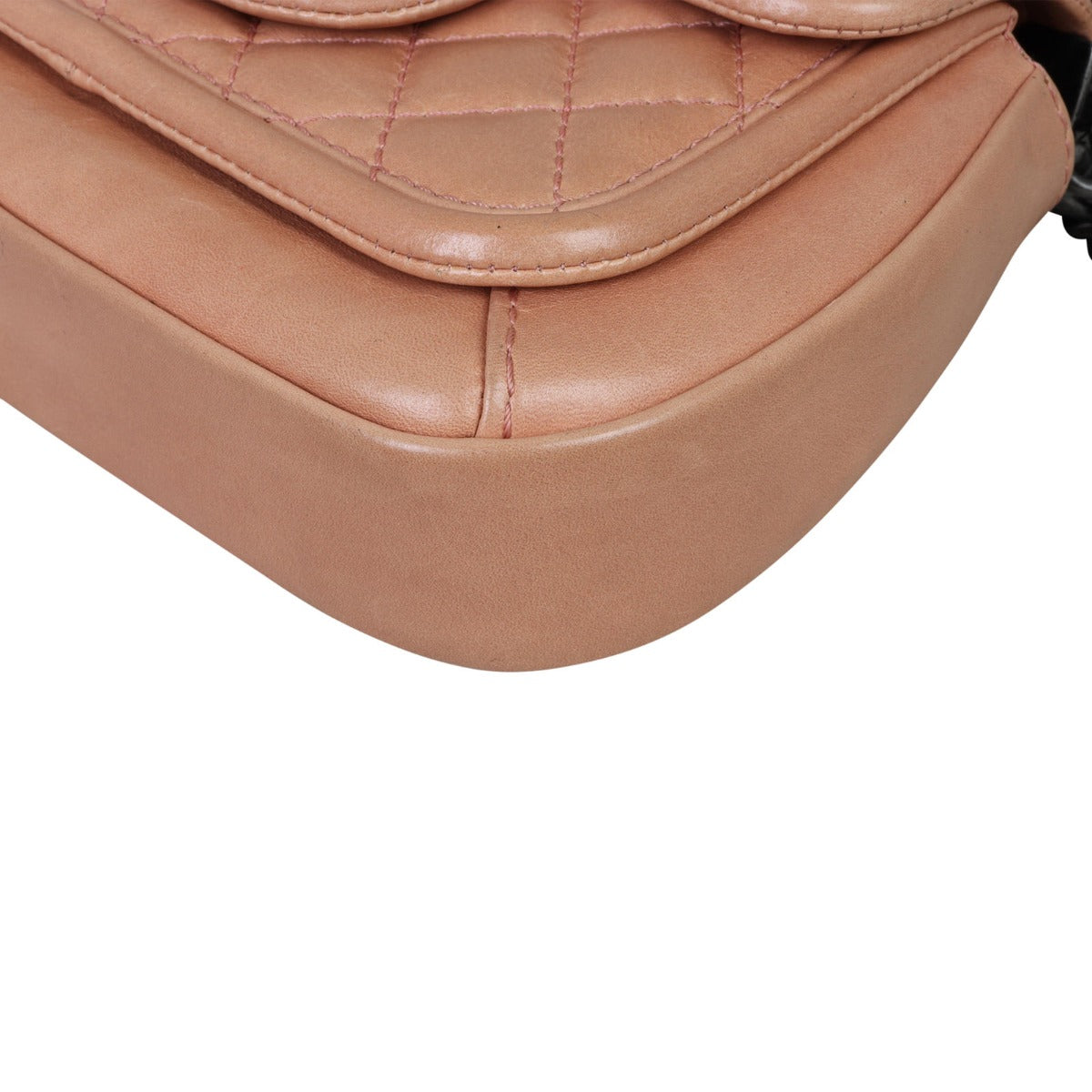 Chanel Prestige Top Handle Flap Bag Small Corner Closeup