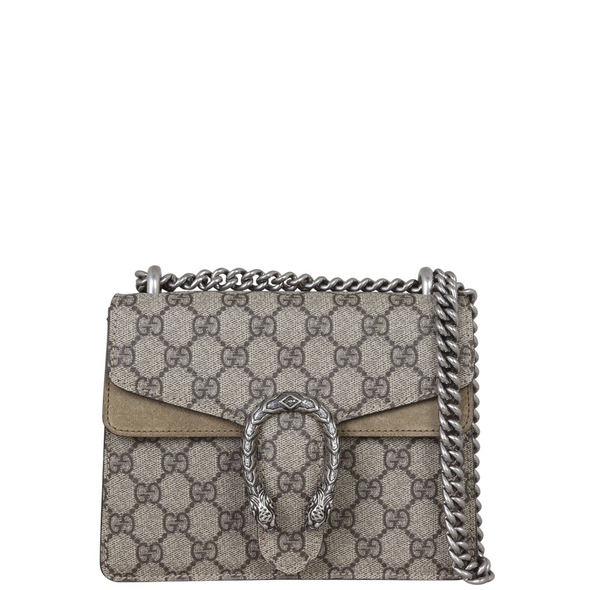 Gucci Dionysus GG Supreme Mini Shoulder Bag Front with Strap