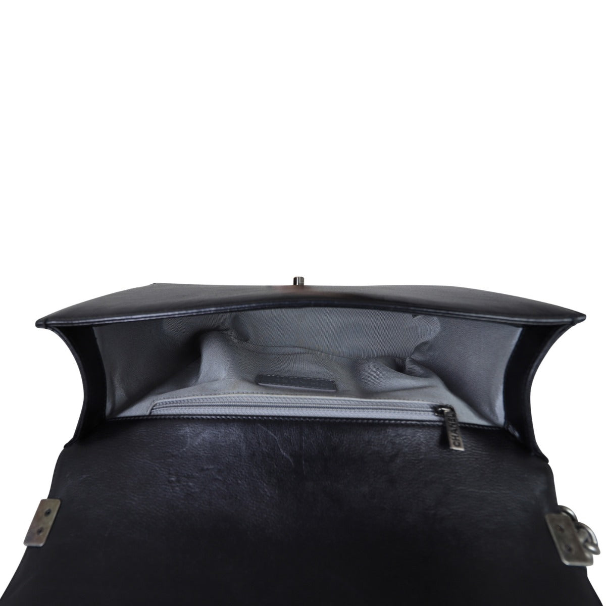 Chanel Boy Double Stitch New Medium Interior