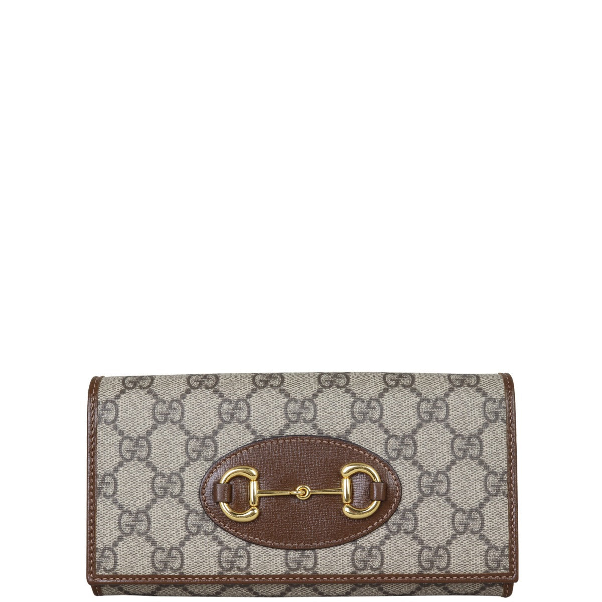 Gucci GG Supreme Horsebit 1955 Chain Wallet Front