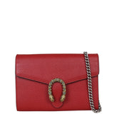 Gucci Dionysus Mini Leather Chain Wallet  Front with Strap