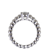 Van Cleef & Arpels Perlee Solitaire 18k White Gold Ring
