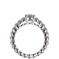 Van Cleef & Arpels Perlee Solitaire 18k White Gold Ring