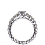 Van Cleef & Arpels Perlee Solitaire 18k White Gold Ring