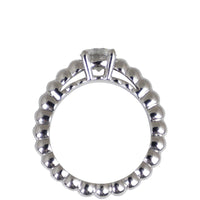 Van Cleef & Arpels Perlee Solitaire 18k White Gold Ring