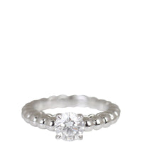 Van Cleef & Arpels Perlee Solitaire 18k White Gold Ring Top