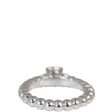 Van Cleef & Arpels Perlee Solitaire 18k White Gold Ring Back
