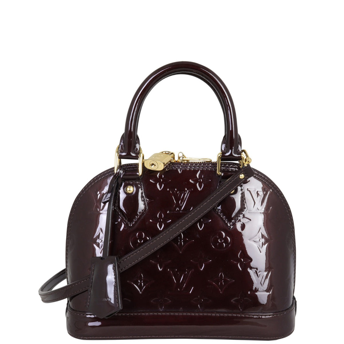 Louis Vuitton Alma BB Monogram Vernis Front with Strap