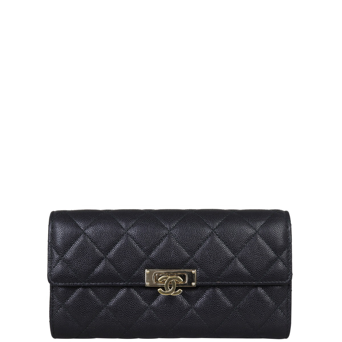 Chanel CC Golden Class Long Wallet Front