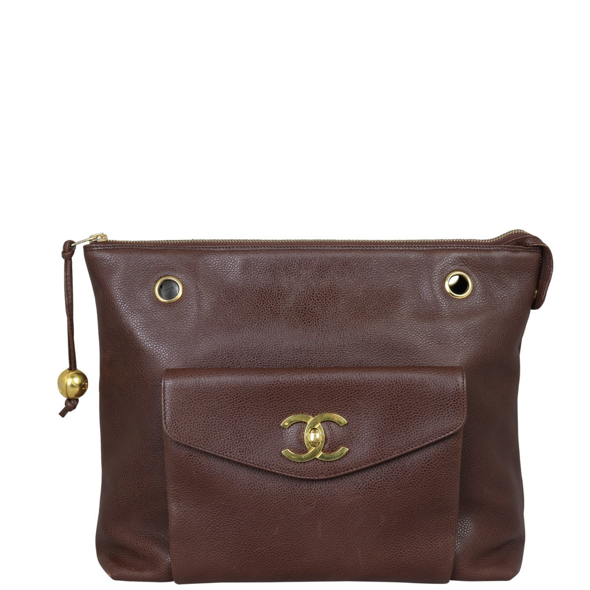 Chanel Vintage Chain Shoulder Bag Front