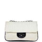Chanel Woven Leather Flap Bag Front