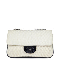 Chanel Woven Leather Flap Bag Front