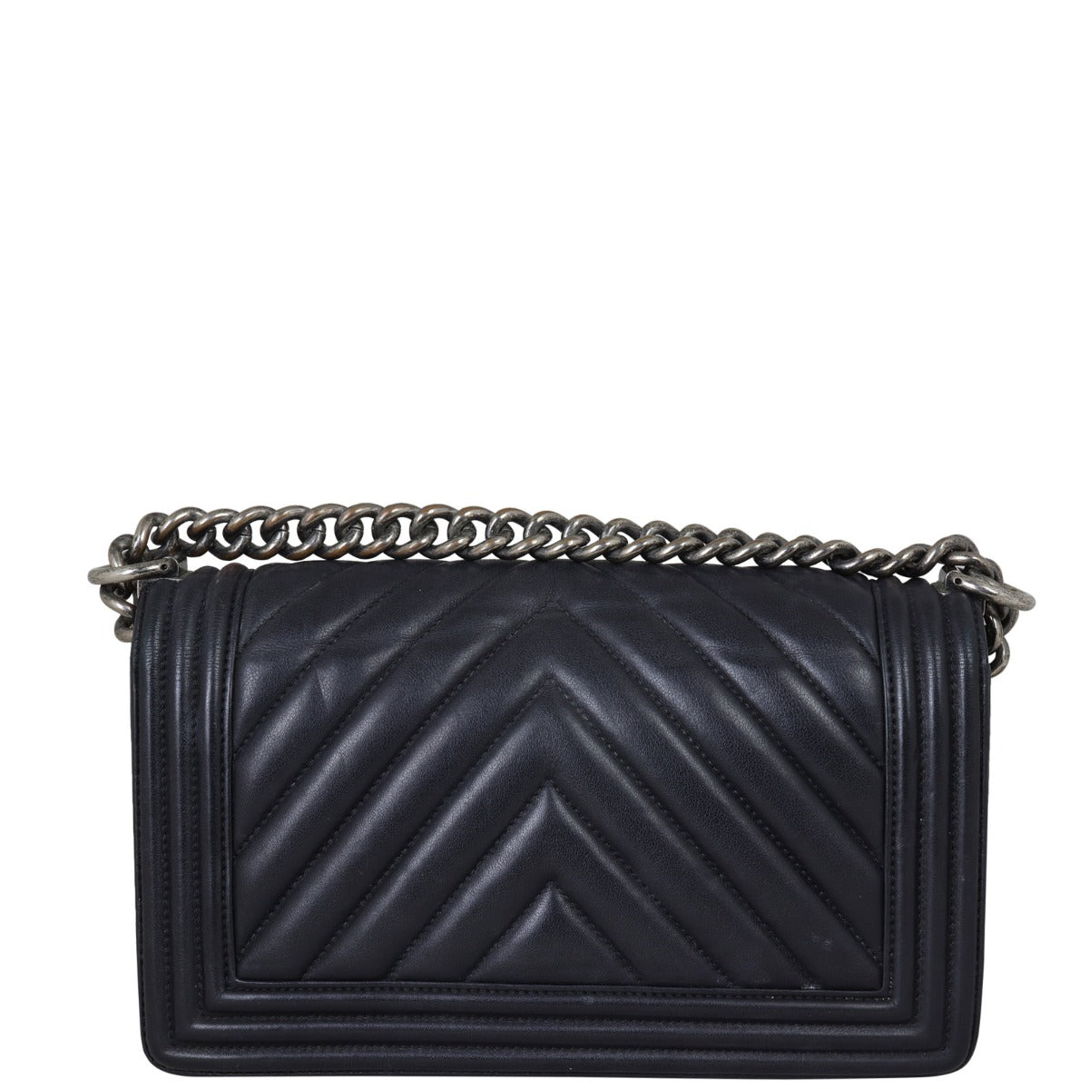 Chanel Boy Chevron Old Medium Back