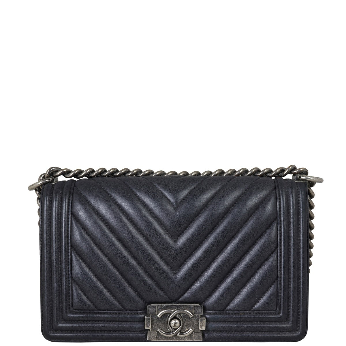 Chanel Boy Chevron Old Medium Front