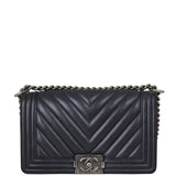 Chanel Boy Chevron Old Medium Front