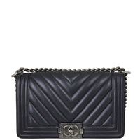 Chanel Boy Chevron Old Medium Front