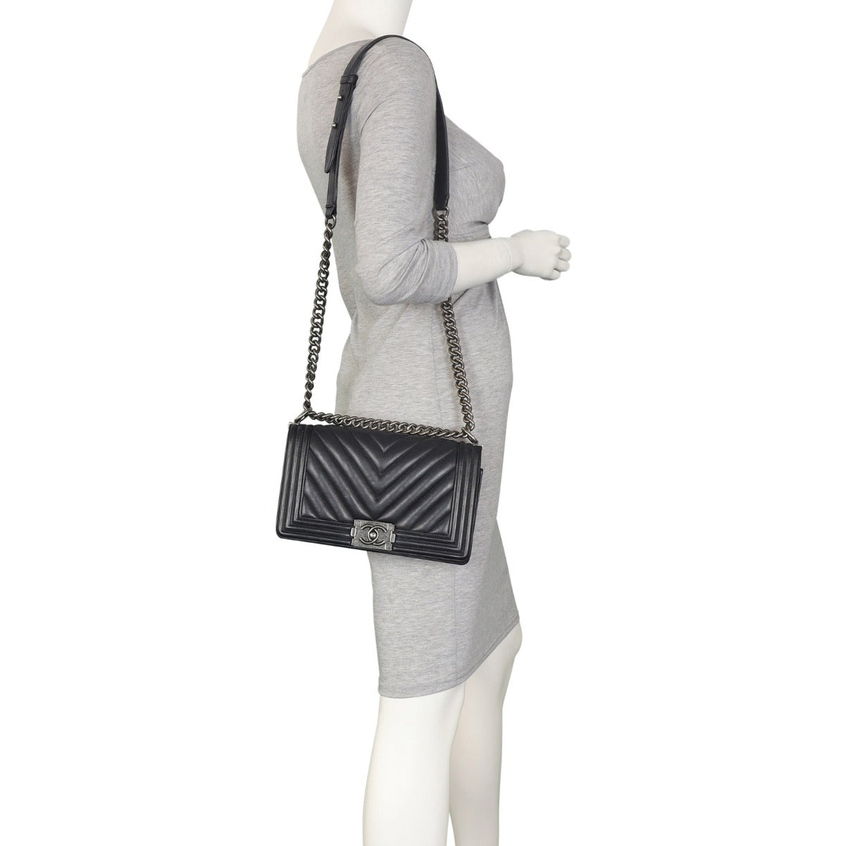 Chanel Boy Chevron Old Medium Mannequin